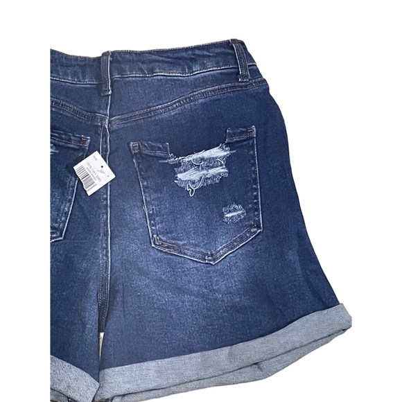 Women's wax Jean distressed mom Shorts Size S - Picture 3 of 4